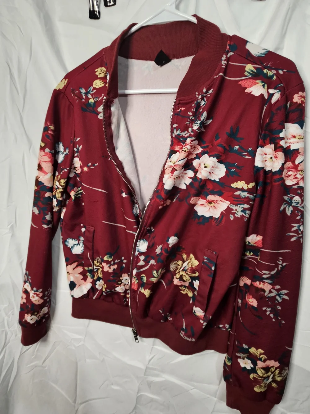 SHEIN burgundy floral